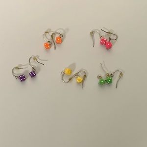 Dice earrings !!
